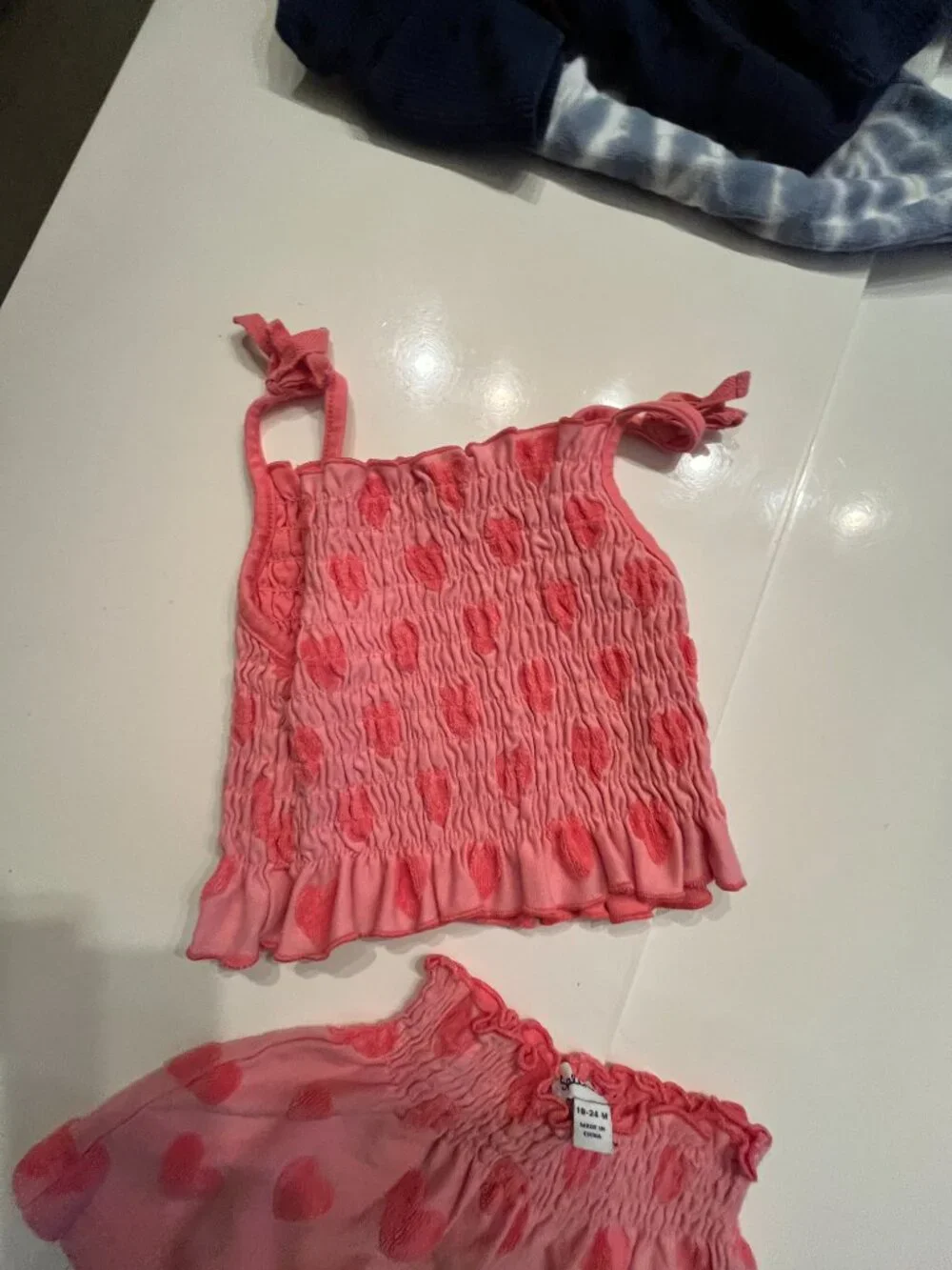 Splendid Heart Tank Shorts Set  (Size 18 24M)  2 pieces  Cotton Blend